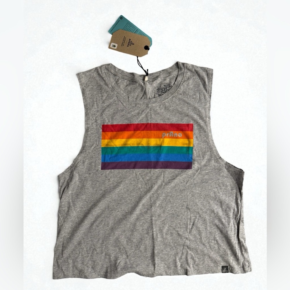 prAna Gray Sleeveless Tee